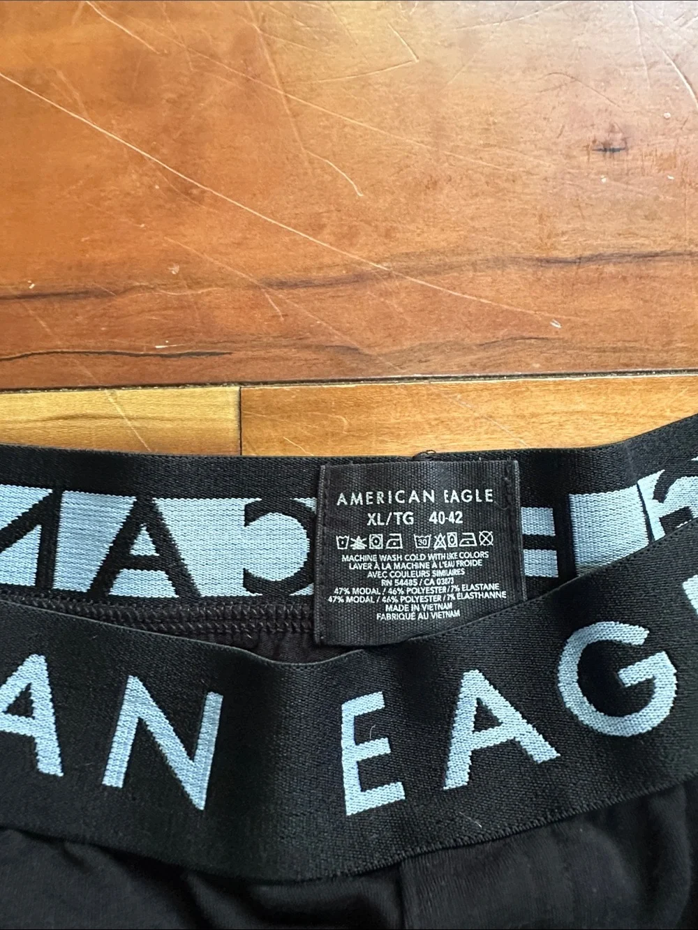 American Eagle Outfitters Black Men's Boxer Shorts with Branded Waistband